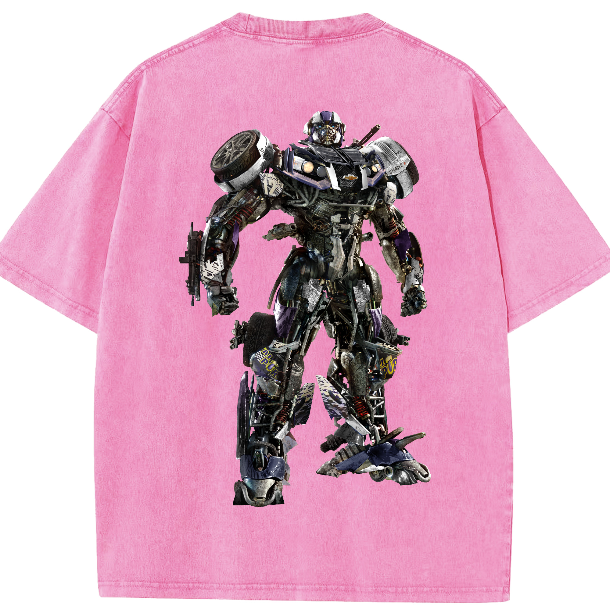 （画像用）  綿100% ヴィンテージ風 半袖Tシャツ（背面プリント）
